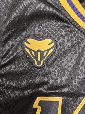 Kobe Bryant Mamba Jersey Adult Sz M Black Snake Skin