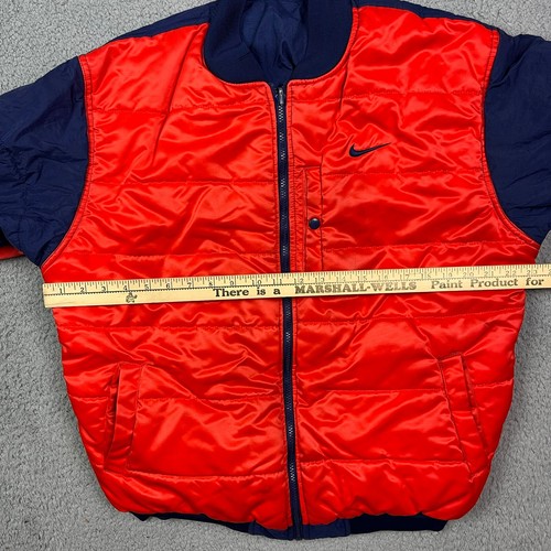 Vintage Nike Coat Jacket Reversible Big Logo Orange Blue Y2K Youth XL *READ* - Picture 14 of 14