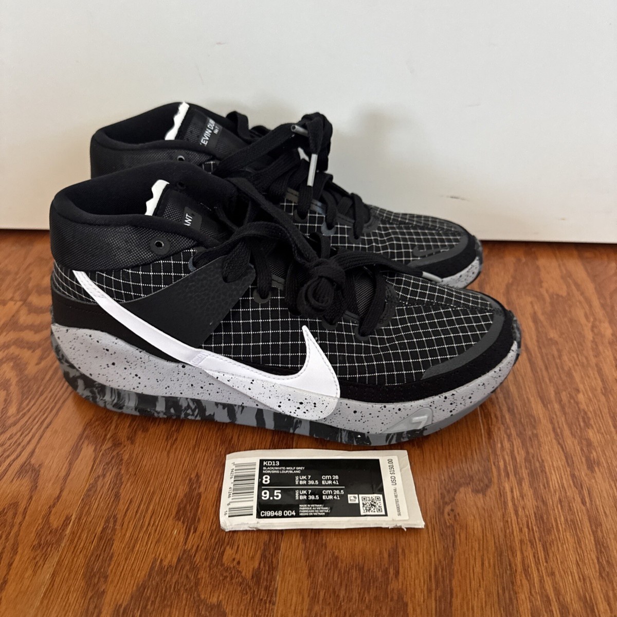 Size 8 - Nike KD 13 Oreo Kevin Durant basketball shoes Nobox