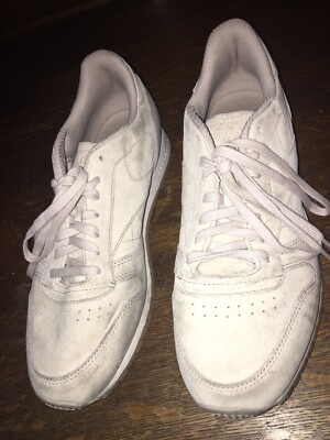 reebok mens athletic shoes low top beige suede SZ 10.5 US See Description