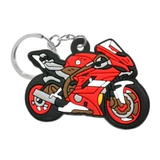 1PCS PVC Keychain Cartoon motorcycle Key Ring fashion Key Action toy motor bike 