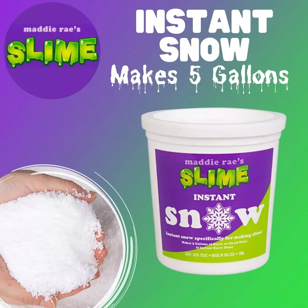 Maddie Rae's Instant Snow XL Pack- Makes 5 Gallons of Fake Artificial Snow- Best Powder for Cloud Slime, Made in The USA by Snowonder - Safe Non-Toxic