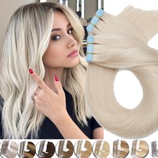 THICK Tape In /On 100 Real Remy Human Hair Extensions Skin Weft Blonde 20-60pcs