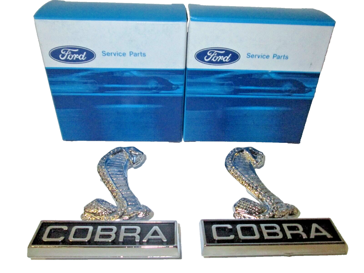 NOS 68 Shelby Mustang Fender Emblem Ornament S8MS-16098-F Pair | eBay