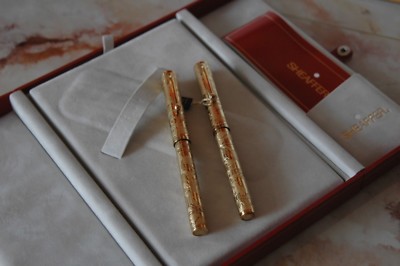 Stylo Plume Sheaffer Nostalgia En Vermeil 925, Plume Or Massif 18 Carats - Occasion, Magnifique