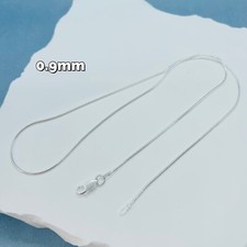 Sterling Silver Snake Chain Necklaces  Bracelets Width 0.9-3mm Length 7-30 Inch