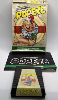 Notice Jeu ColecoVision Popeye (n°1265S) - En Anglais - État Correct Avec Photos