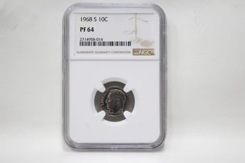 NGC 1968 S 10C PF 64 Dime *Beautiful Toning*