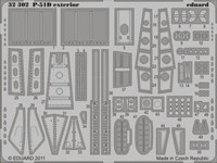 MW22 Eduard 32302 P-51D Exterior 1/32 Pe Set For Tamiya
