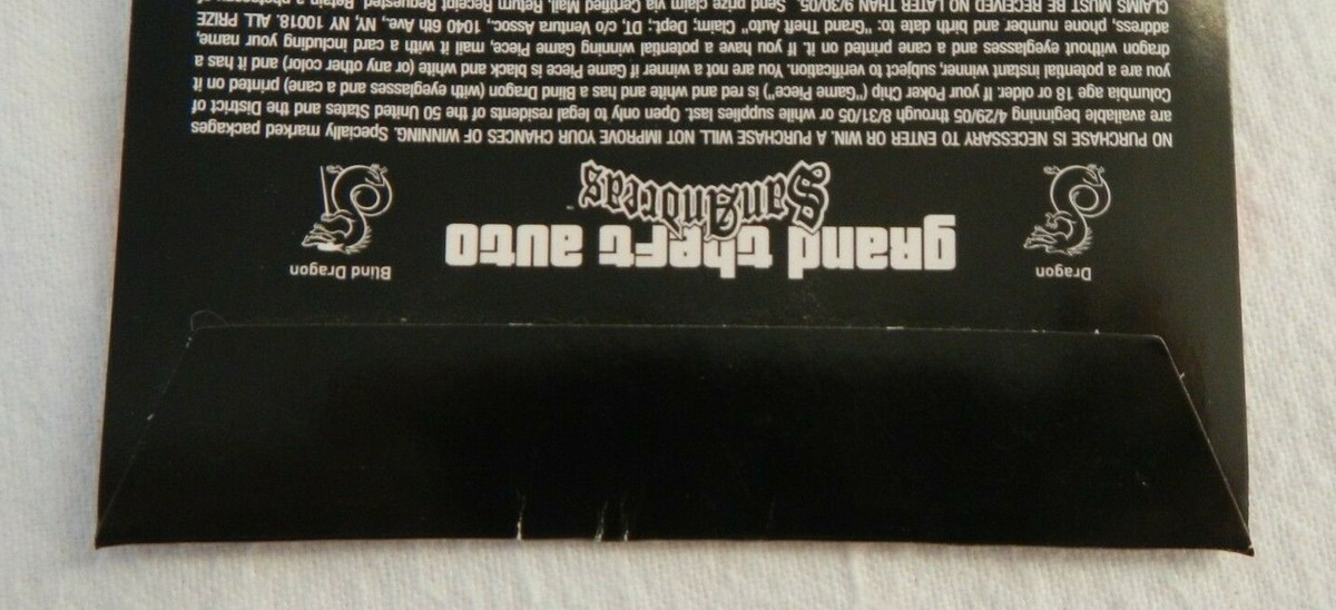 💿 RARE GTA Grand Theft Auto San Andreas Four Dragons Casino Poker
