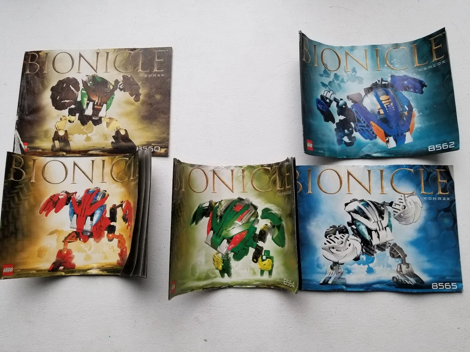 LEGO Bionicle Bohrok Complete Set 8560 8561 8562 8563 8564 8565 Swarm Krana Cans Foto 4 de 4