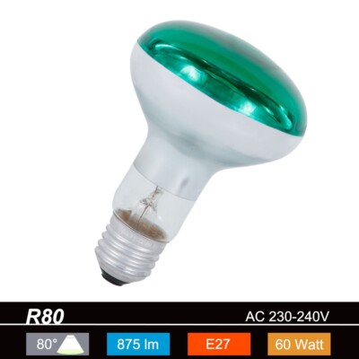 3x OMNILUX Reflektor R80 230V/60W E-27 grün