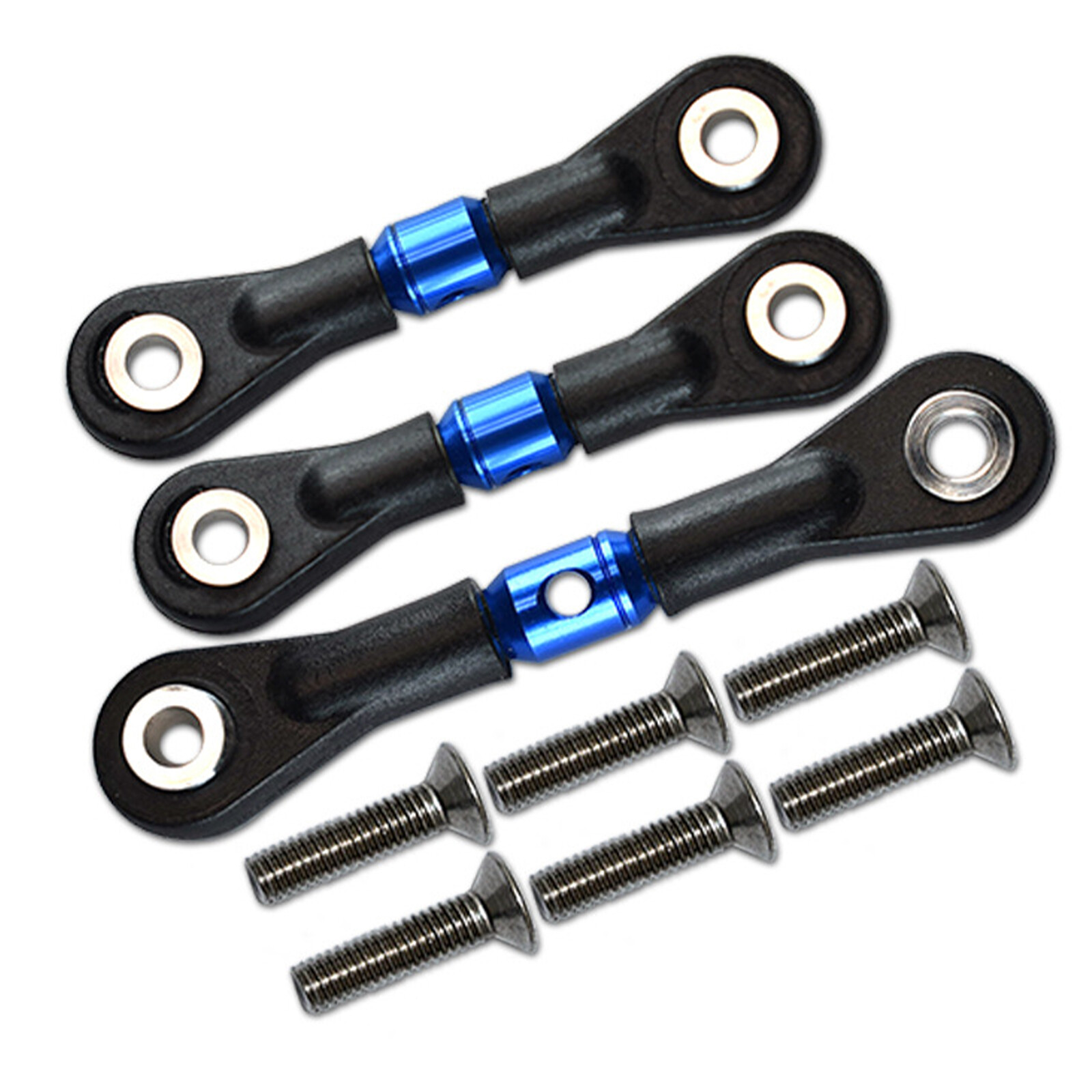 3Pcs Aluminum Alloy Tie Rod Set for Tamiya TT-02 1/10 RC Car Upgrade