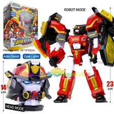 Miniforce Super Cops Mega Fire Cop Big Head Fireman Transform Robot Led No Box