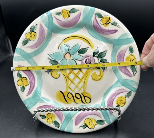 VICKI CARROLL RETIRED Annual Floral Salad Plates Dated 1996-2005 Signed Set 10 - Picture 3 of 13