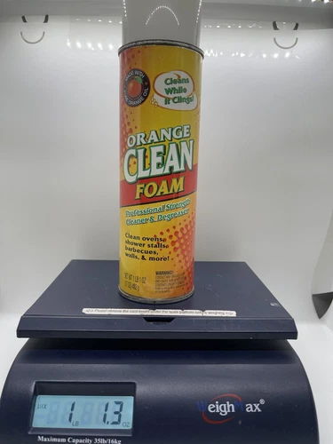 Vintage Retro Cleaning! ORANGE CLEAN Degreasing Foam Orange Glo 17 oz. Spray Can
