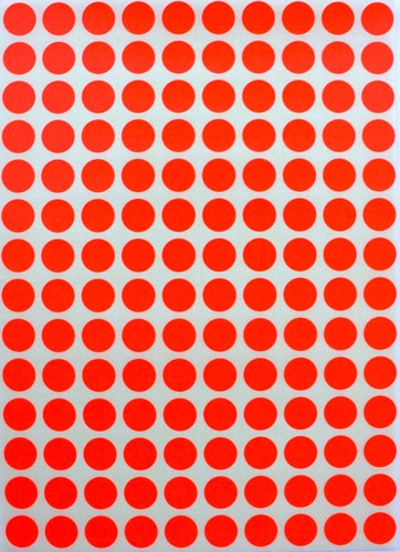 Neon rote Punkte Aufkleber in verschiedenen Größen (8MM-38MM) Farbetikett in 15 Blatt - Bild 10 von 30