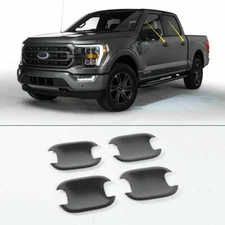 For Ford F150 F-150 2021-2022 Carbon Fiber Exterior Door Handle Bowl Cover Trim
