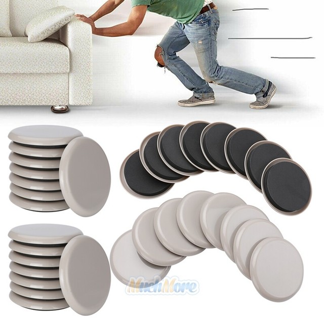 32 Pcs Heavy Duty Reusable Furniture Felt Sliders Hardwood Floor Moving
