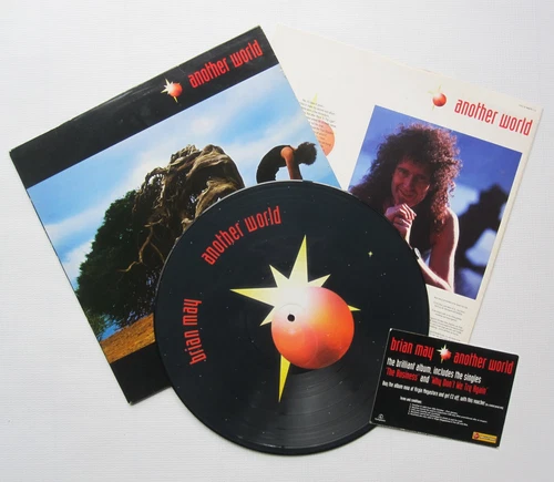 Brian May Another World 1998 '1st Press' Picture Disc Vinyl Album LP (Queen)