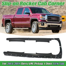 Slip-on Rocker Panel Cab Corner for 2014-2018 Chevy Gmc Crew Cab 41.5 in Pickup