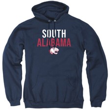 University of South Alabama Adult Pullover Hoodie Stacked, Navy, S-3XL