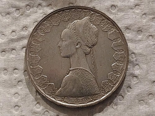 Münze Italien: 500 Lire: Schiffe des Kolumbus: 1960: Silber 0.835 - Bild 2 von 2