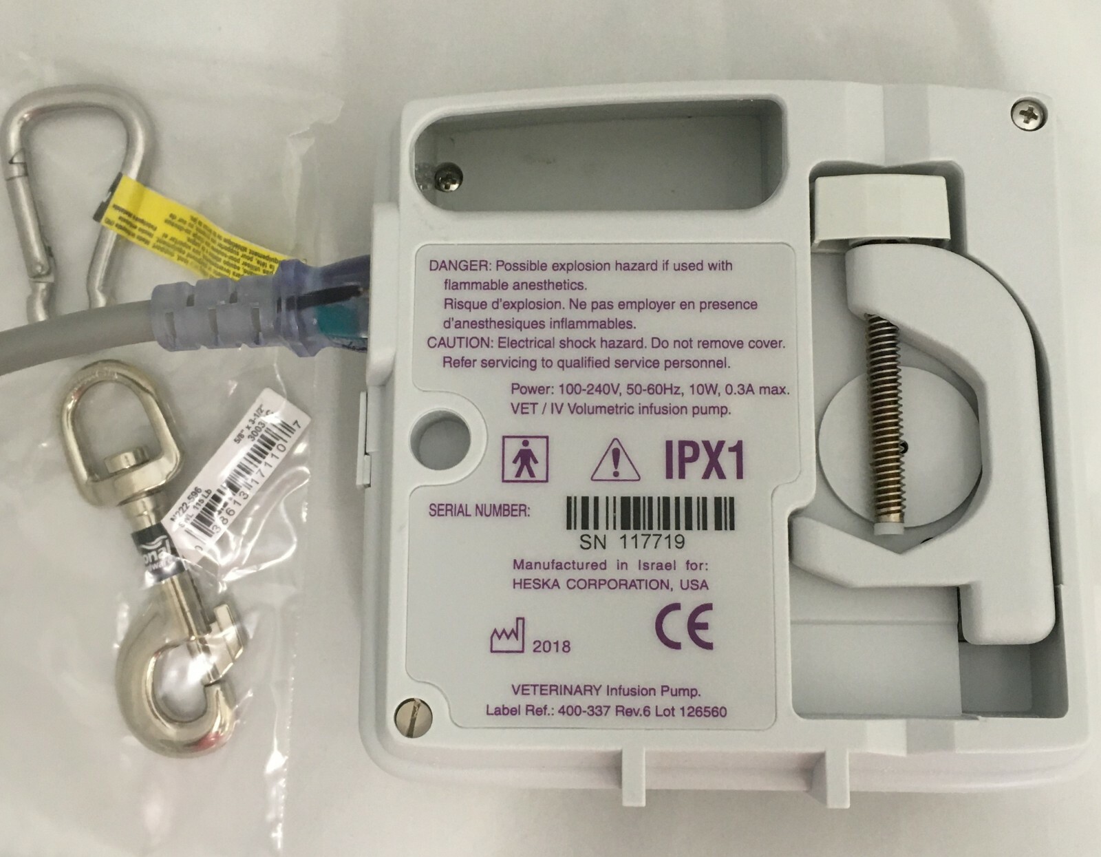 Brand New Heska Vet/IV 2.2 Pump, Calibrated to Baxter, 1 Year Warranty