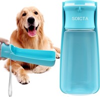 Hunde Trinkflasche Faltbar 550Ml Blau FüR Unterwegs, Auslaufsicher, FüR Kleine