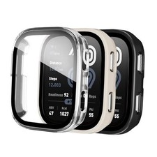 3 Pack Case Compatible with Amazfit Bip 6 Smartwatch Black Apricot Transparent