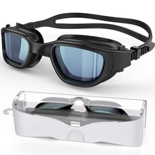 Polarized Swimming Goggles, Unisex Adult Swim Goggles Anti Fog Anti UV Wide V...