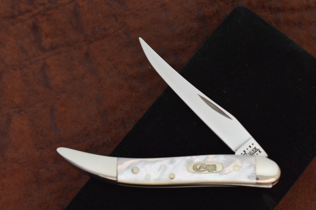 CASE XX USA 10 DOT 2000 MOTHER OF PEARL TINY TEXAS TOOTHPICK KNIFE