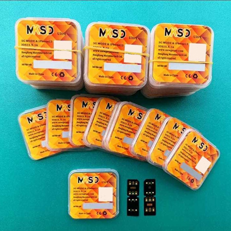MKSD Ultra V5.1 Unlock Card RSIM Chip Sticker For iPhone 13 12 11 X XR ...