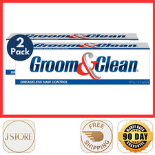 Groom  Clean Hair Control Cream 4.5 Oz Pack of 2 - Mens Hair Styling Cream
