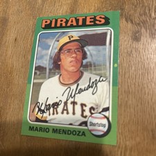 1975 Topps Rookie RC Card #457 Mario Mendoza Pittsburgh Pirates NmMt Free Ship!
