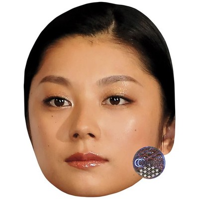 Eiko Koike (Black Hair) Celebrity Mask, Flat Card Face, Fancy Dress Mask