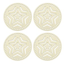 4Pcs Crochet Basket Base, 5.5" Round Basket Bottoms Shaper Wooden Base Bag Ma...