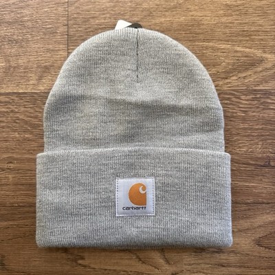 Carhartt Knit Cuffed Beanie Watch Cap Heather Gray A18 NWT One-Size-Fits-All