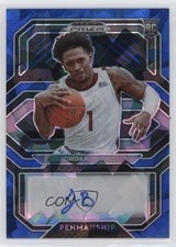 2021 Prizm Draft Picks College Penmanship Blue Ice 39/75 Jordan Burns Auto 4f5