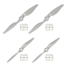 4Pcs RC Propellers 2 Vane Blades Props 8x4" 5x5" Grey with Adapter Rings