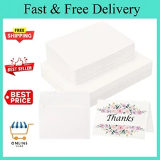30 Sets Blank Watercolor Cards with Envelopes, 140lb/300GSM Cotton Watercolor