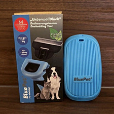 BluePet Enthaarungskamm UnterwollGl&uuml;ck Gr&ouml;&szlig;e M f&uuml;r kurzhaar Hund Fellfein B&uuml;rste