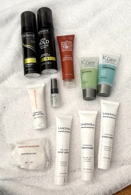 Lot Of 11 ALL BRAND NEW! Travel Bath Items Kenetmd/Kūer/Lanovera/Philosophy
