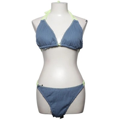 Cupshe, Bikini, Größe: L, Elasthan/Polyester, Blau/Gelb, Einfarbig #CCY