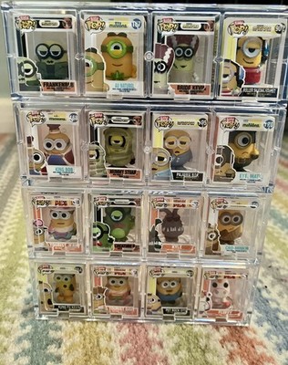 Funko Bitty Pop Full Set 16 Minions inkl. King Bob und Pet Rock Otto