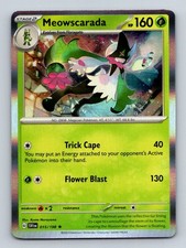 meowscarada pokemon card value - ex 256/193 - Paldea Evolved - Special Illustration Rare Once during your turn Meowscarada 018/159 Original Pokémon Tcg,reverse.