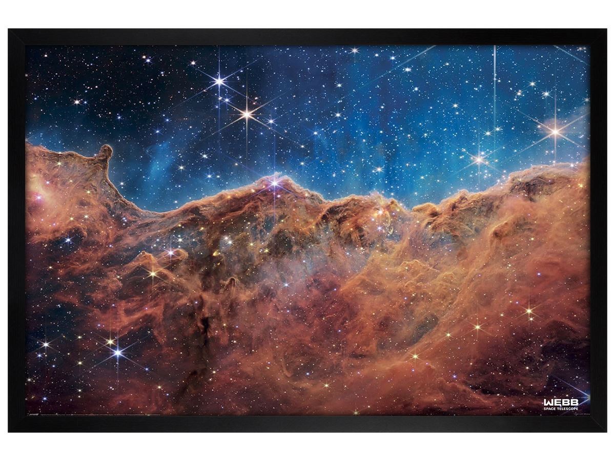 James Webb Cosmic Cliffs Maxi Poster - Black Wooden Framed