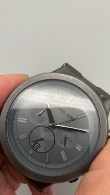 Michael Kors Dylan Mens Watch 45mm Gray Chronograph MK-8205 New
