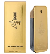 New in box One Million By Paco Rabanne EDT Spray 100 ml / 3.4 Fl Oz Men Perfume