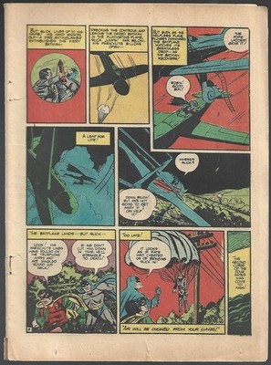 1942 #9 Batman comic wrap page only D First Christmas story. Santa panels.